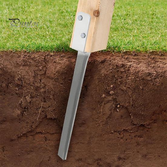 Комплект из 4 усиленных грунтовых анкеров, высокопрочные, устойчивые к коррозии, стальные анкеры для столбов забора, комплект из грунтовых кольев