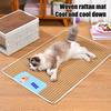 Cat Cooling Mat Self Cool Seat Pad Summer Rattan Woven Sleeping Rest Mat for Puppy Kitty Guinea Pig Hamster Rabbit
