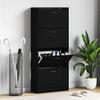 Shoe Cabinet Black 63 x 24 x 147 cm Particleboard