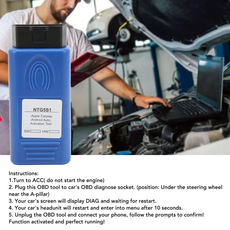 New Chip CarPlay Auto OBD Activator for Benz NTG5 S1, Plug-and-Play Car Activation Tool