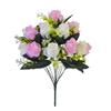 12 Heads Artificial Rose Bouquet Two Colors Wedding Decorations Silk Roses Plastic Rose Flowers