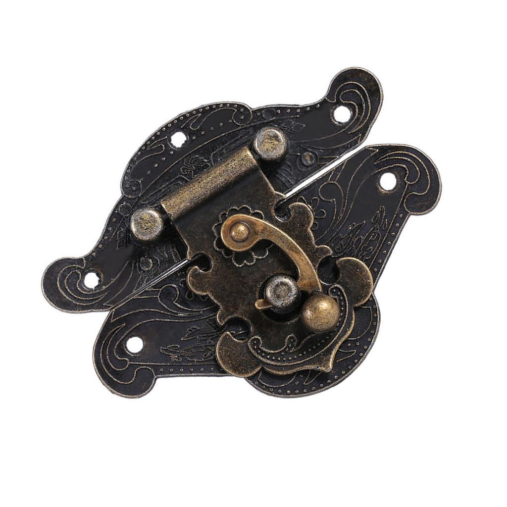 Antique Retro Vintage Decorative Latch Hasp Pad Chest Lock Plate For Wooden Jewelry Box M