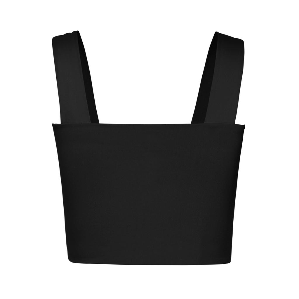 Women's Sexy Sleeveless Wide Straps Backless Solid Slim Fit Tank Top