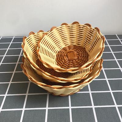 Плетеная корзина из ротанга, органайзер для сухофруктов, поднос для фруктов, настольная корзина для хранения