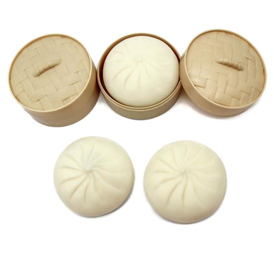 Игрушка-паровая булочка для снятия стресса с имитацией пароварки, мягкая сенсорная игрушка-булочка из ТПЭ, китайская булочка-фиджет