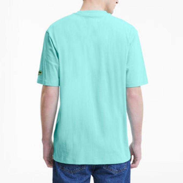 PUMA Environmental Friendly Subject Printing Short Sleeve Blue Men's 599181-33