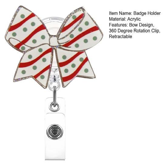 Катушка-бейдж для удостоверения личности, вращающийся на 360 градусов зажим, сверкающий нескользящий выдвижной держатель для бейджа, зажим для врача, медсестры, медицинского персонала, офиса