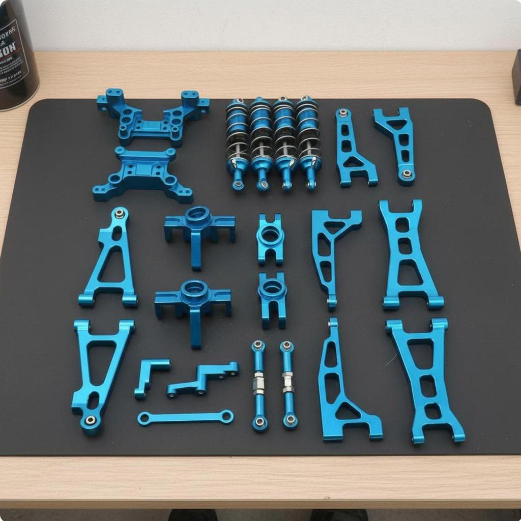 RC Car Metal Upgrade Kit Upgraded 1/16 Scale Modification Easy Installation Aluminum Alloy