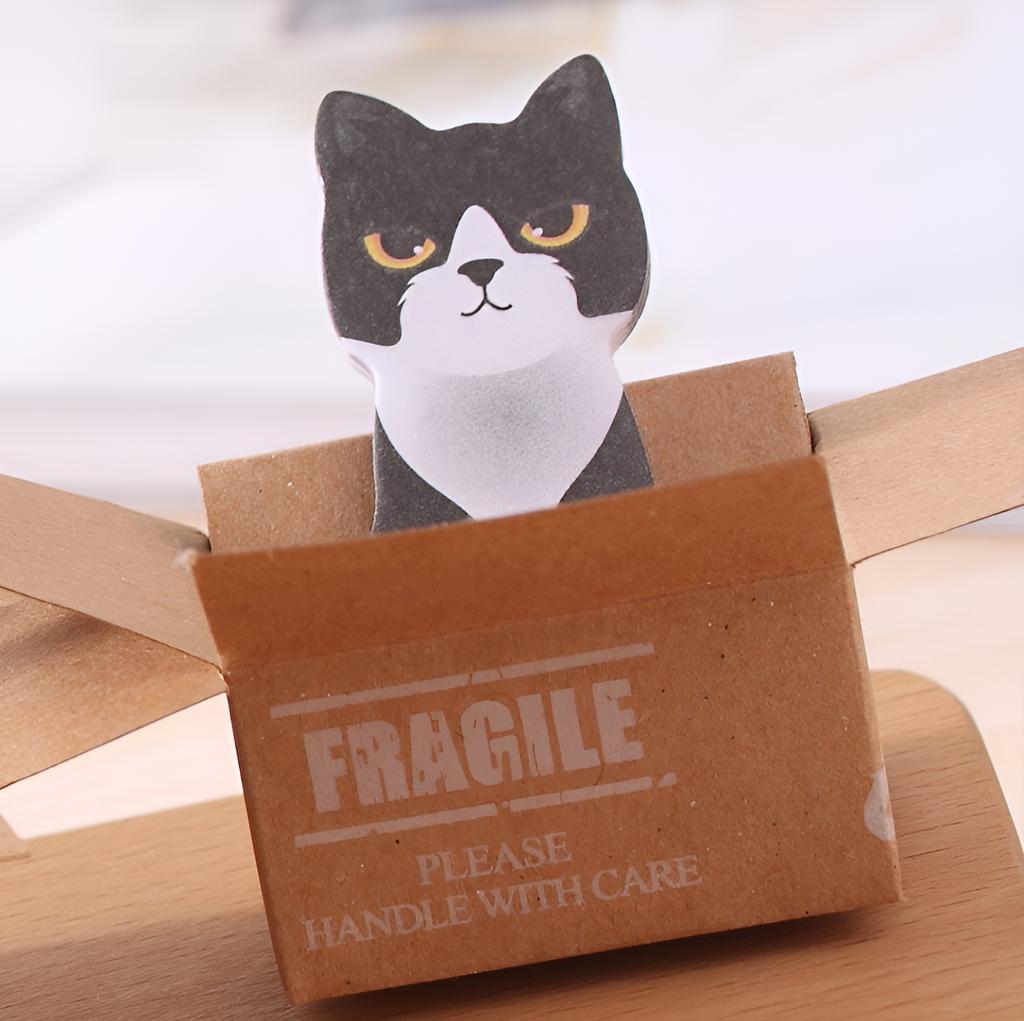 1 шт. Милая кавайная кошечка, липкая наклейка для заметок, милый котенок, блокнот, блокнот для заметок, почта, школа, канцелярские принадлежности, кошка, забавный подарок, собака