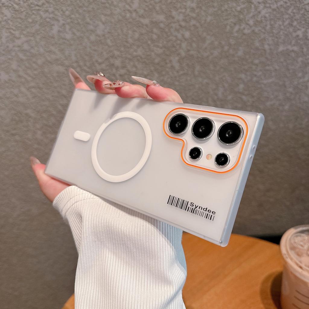 Samsung S25Plus Semi Transparent Magnetic Suction Phone Case SAMS24Ultra Skin Scrub S23 Soft Sand Protective Case 22