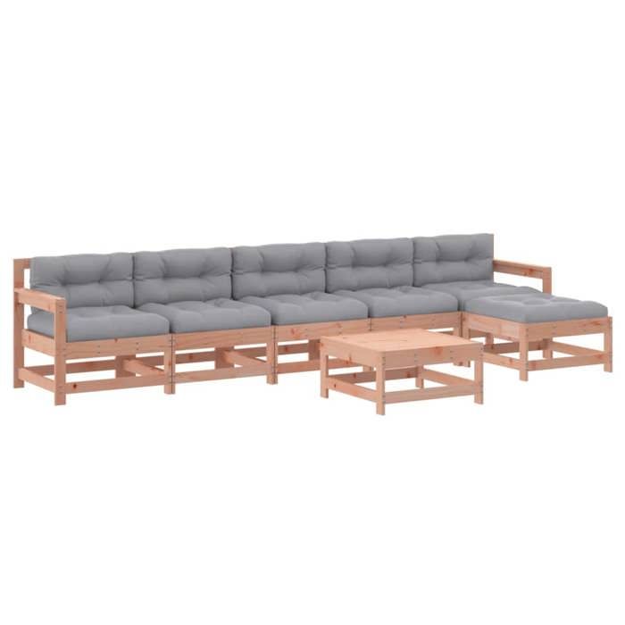 VidaXL Garden Lounge Set with Cushions 7 Pcs, Sofas with Backrest and Armrest, Furniture Set with Coffee Table Patio 3185974