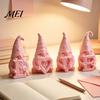 Micro Landscape Figurines 4PCS Pink Faceless Dwarf Ornaments, 3D Printed Gnome Figurines, Sweet Confession Presents Romantic Desk Tabletop Decoration,