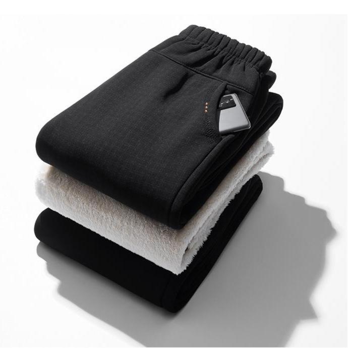 Зимние утепленные черные брюки, свободные, утолщенные, свободные, теплые, из овечьей шерсти, хлопковые брюки для мам, брюки для женщин среднего и пожилого возраста, размер плюс 7XL