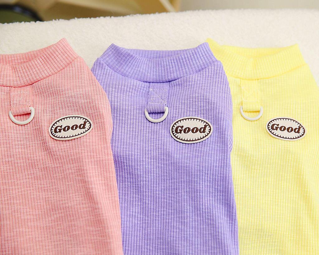 Футболка для питомцев «Весна и лето» — жилет с плюшевым щенком бишона в трех цветах