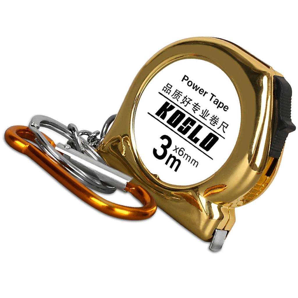 Компактная рулетка с карабином 3 метра Портативный корпус из АБС-пластика Углеродистая сталь Ленточная рулетка для дома офиса использования на открытом воздухе
