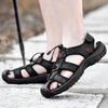 2025 New Large Size Men's Sandals Beach Sandals Microfiber Leather Bag Head Anti-collision Outdoor Creek Shoes Men