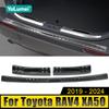 For Toyota RAV4 XA50 2019-2024 2024 2024 2024 Hybrid Stainless Car Rear Bumper Foot Plate Trunk Door Sill Guard Pedals Cover