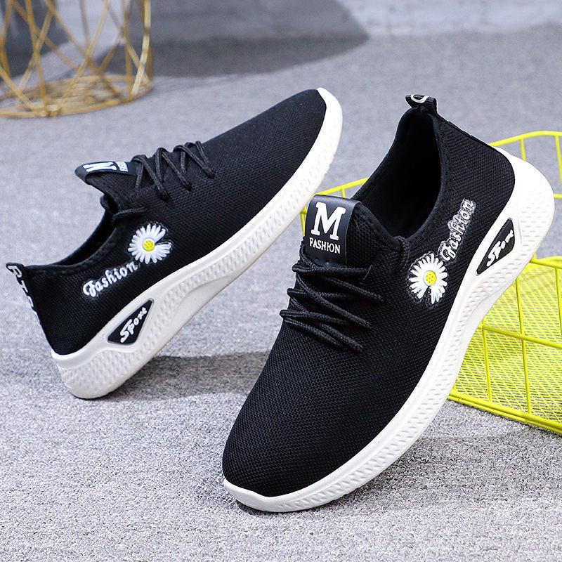 Туфли из ткани Daisy, белые туфли, новые женские весенне-осенние туфли с дышащей сеткой, универсальная повседневная спортивная обувь