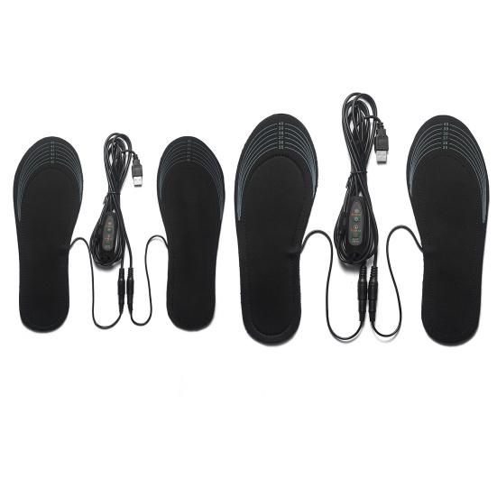 Стельки с подогревом, контроль температуры, режущие нагревательные многоразовые USB-стельки, грелка для ног