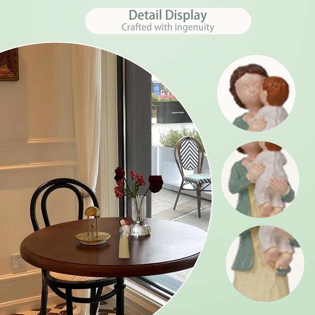 Пара Фигурка Семья Собака Смолы Статуэтка Родитель Сын Дочь Скульптура Домашний Рабочий Стол Книжные Полки Декор Орнамент Подарок