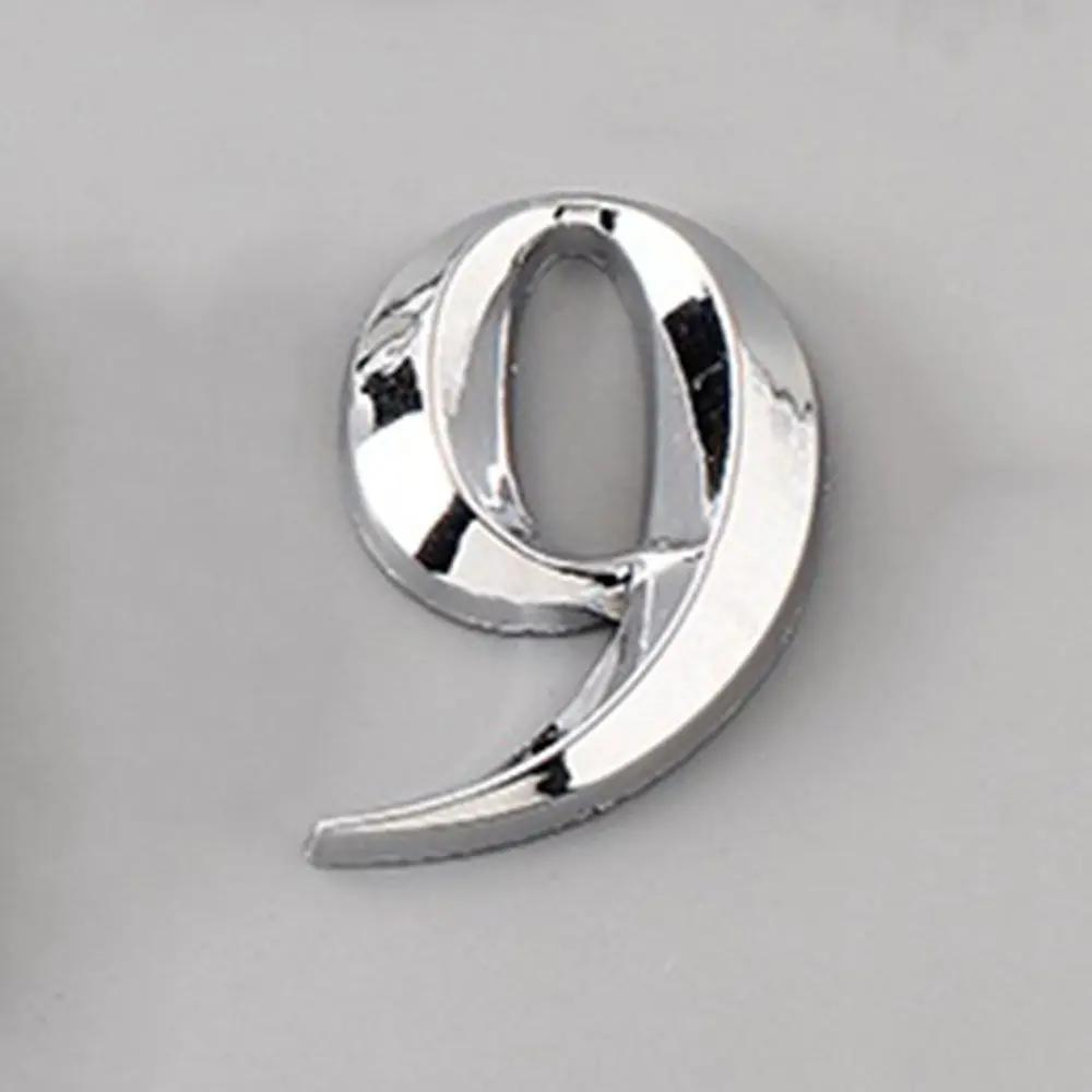 Apartment Hotel Office Door Address Silver 5cm Self Adhesive Door Plate Sign Digits House Number Stickers 3D