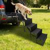 Dog Steps Pet Ladder Foldable Car Ladder Suitable for Large Dogs to Height Adjustable Joint Support Aluminum Frame 4 Steps Compact Storage Bed Sofa
