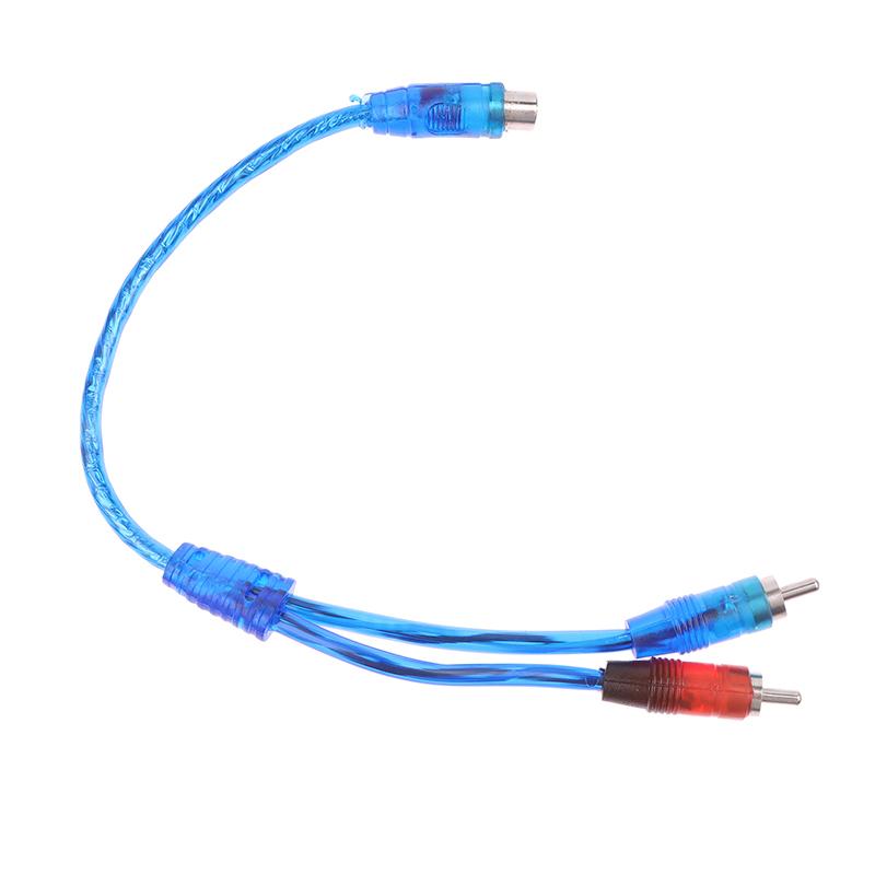 Автомобильный MP3-аудио RCA Y-разветвитель 1 RCA female на 2 RCA male Адаптер Один female на два male Шнур-конвертер для автомобильного аудиоусилителя