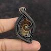 Ammonite Fossil Copper Pendant Wire Wrapped Pendant Gemstone Copper Jewelry Handmade Pendant Gift For Mom Ammonite Fossil Jewelry For Women