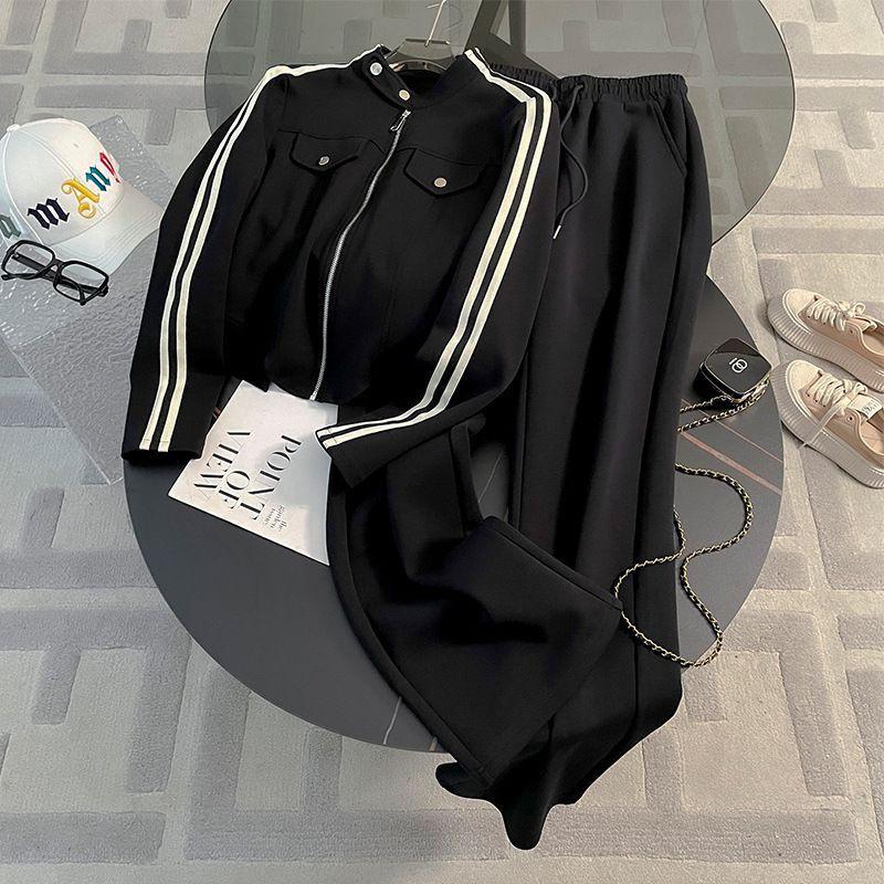 Womens Early Tracksuit Set Long Sleeve Sweatshirt Wide Leg Pants Casual Two-Piece