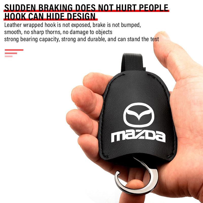 1/2 шт. Кожаные крючки на спинку сиденья автомобиля, портативная вешалка для сумок для Mazda 3 6 CX5 2 CX3 CX9 MX5 RX8 Axela Demio MS CX5 2 Axela Demio Atenza MS GJI BK MP