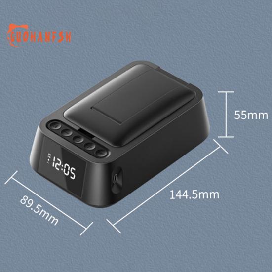 Динамик Bluetooth-совместимый с подставкой для телефона Светодиодный дисплей Будильник HD-совместимый звук Многофункциональный динамик