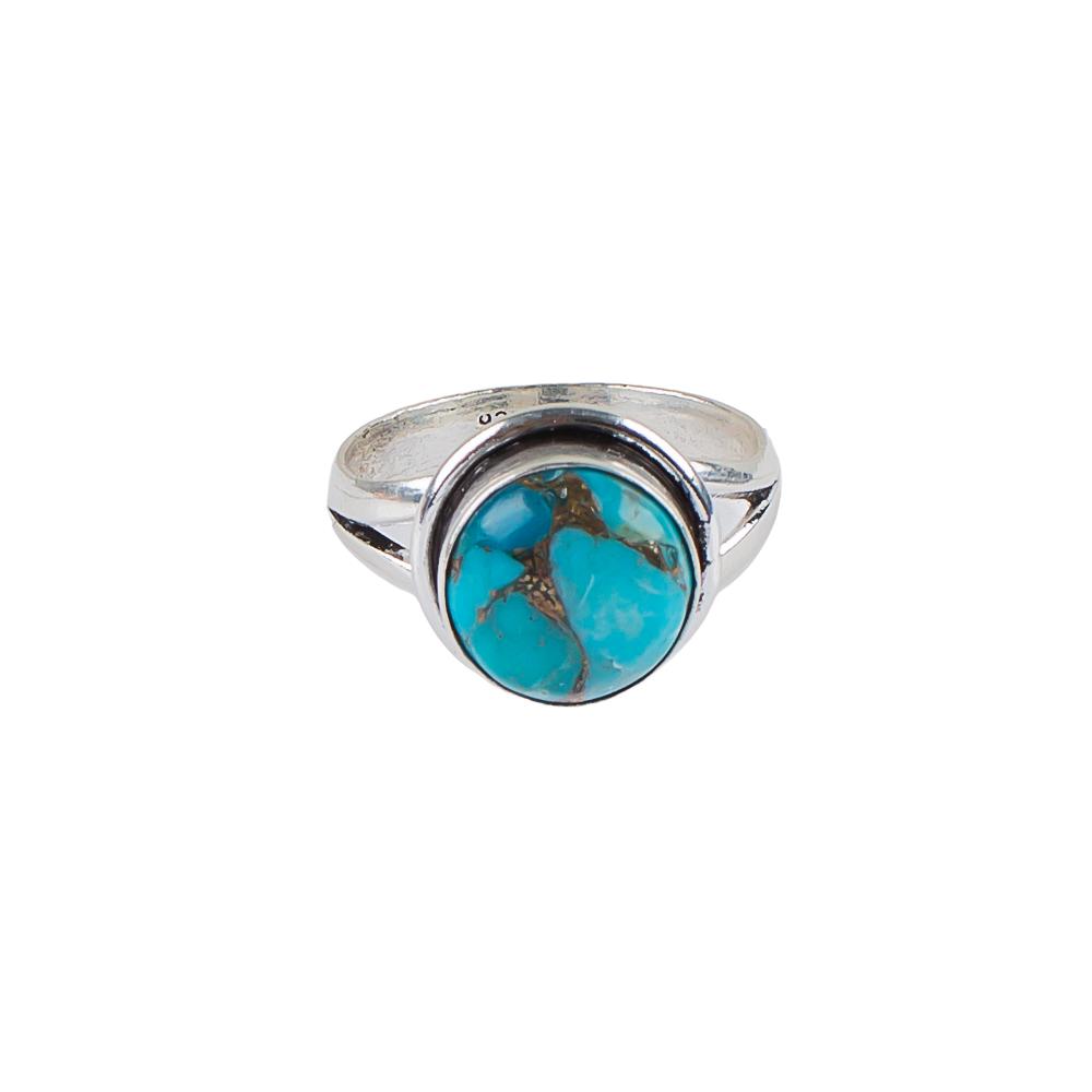 Natural Blue Copper Turquoise Gemstone Handmade 925 Sterling Silver Jewelry Ring RR-11-37