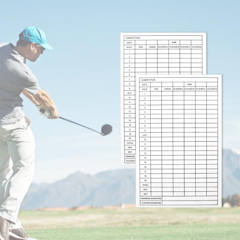 5/10pcs Coated Paper Score Cards Golf Scorecard Portable Golf Score Sheet Record Scores Keeper Sports Accessory