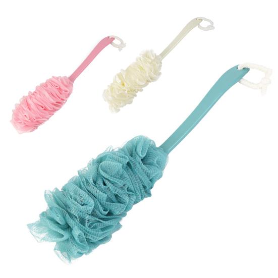 Скруббер для спины, изысканная пена, эргономичный дизайн, аксессуары для душа, длинная ручка, губка для ванны, щетка для душа для дома