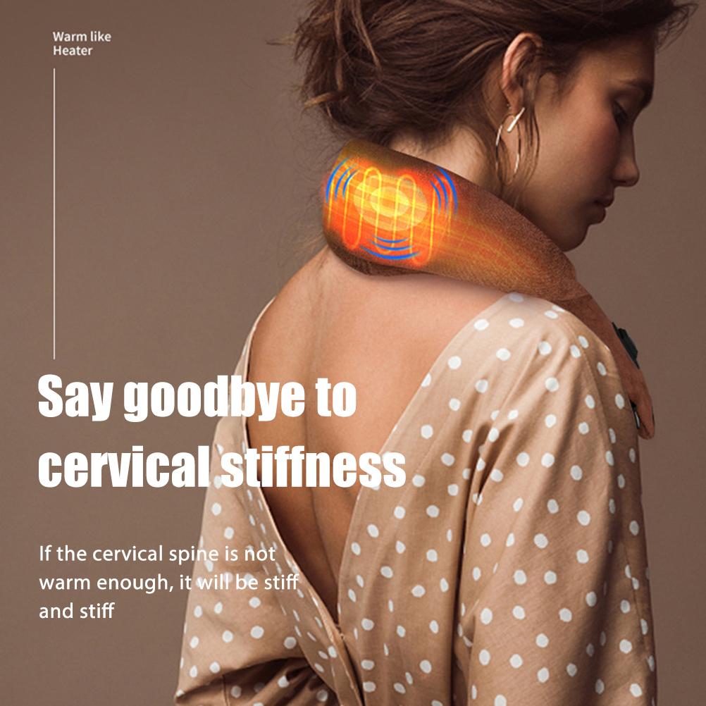 Heated Scarf with 3 Heating Levels Electric Heating Scarf Warm Winter Scarf Heated Neck Wrap for Outdoor Camping Hiking