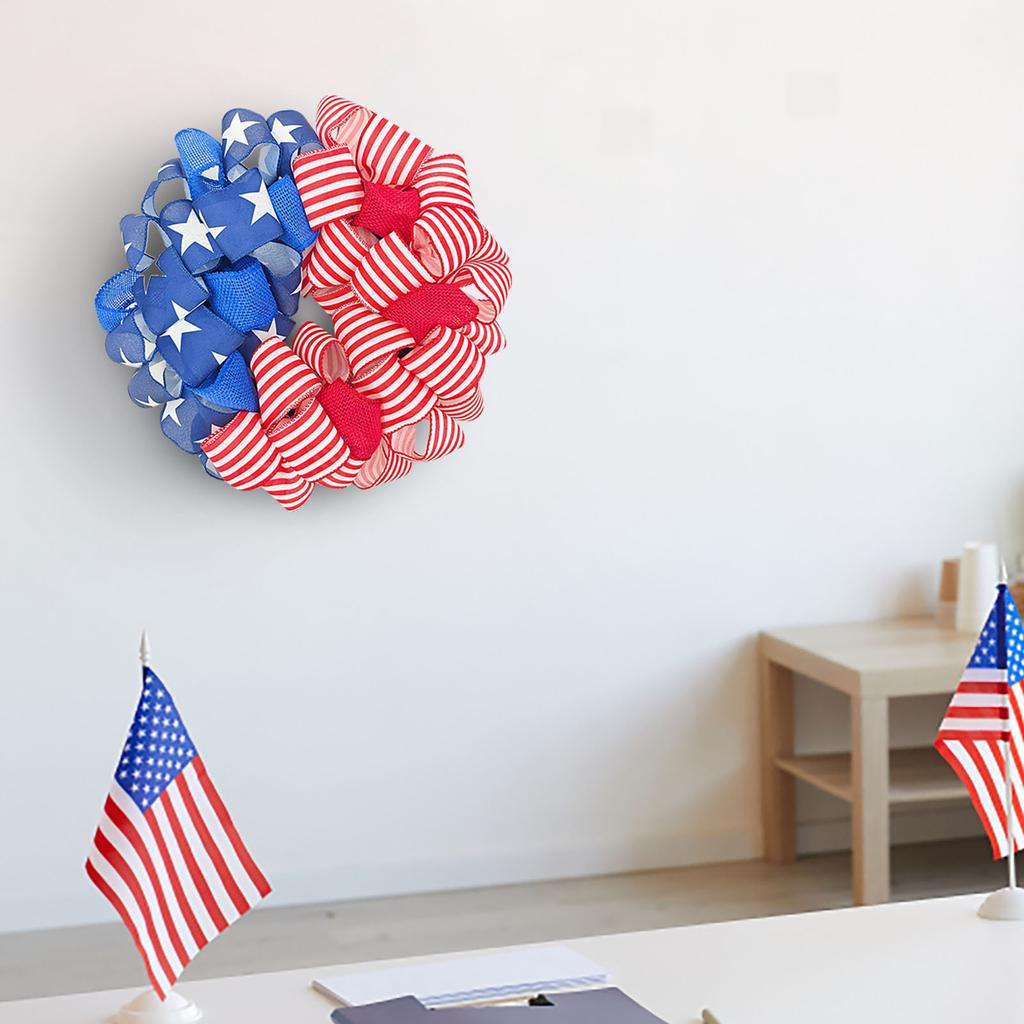 Independence Day Garland Door Hanging Fabric Home Decor Garland Hanging Tag