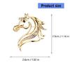 Shining Horse Head Decorative Pin Brooch Premium Alloy Material Crystal Accents Versatile For Daily Occasions Party