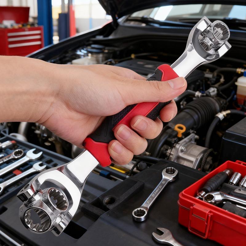52 in 1 Multipurpose Socket Set Universal Ratchet Wrench Spline Bolts Sleeve 360 Degree Rotation Hand Tools Car Repair Home Kit