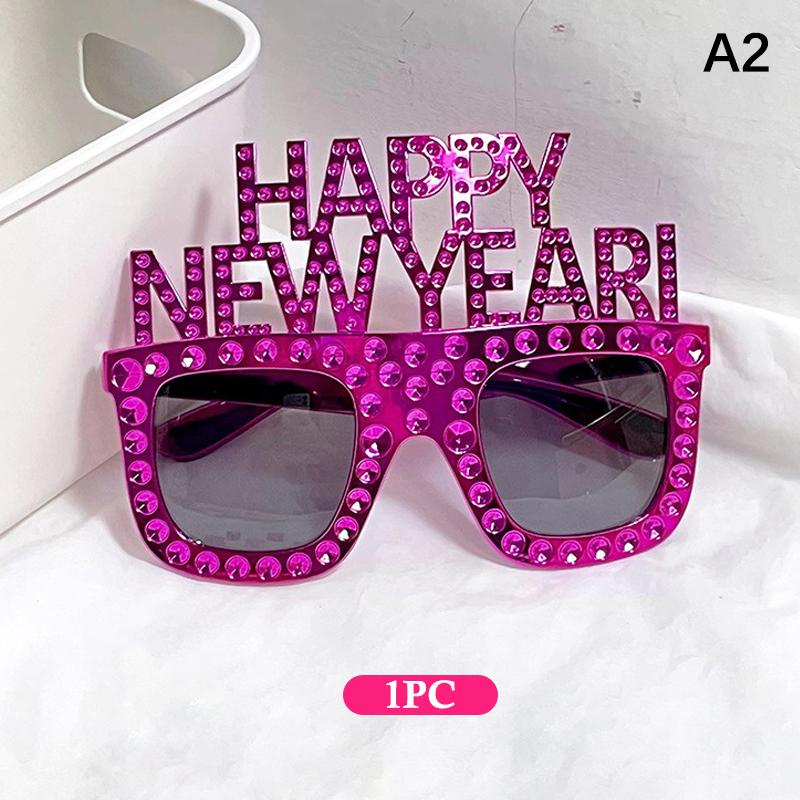 Забавные очки на Рождество 2026 года и подарки года Счастливого года Декоративные очки Реквизит для вечеринки Принадлежности для вечеринки в год