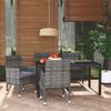 Day and Night - Day and Night 5-piece Garden Furniture Set with Gray Synthetic Rattan Cushions