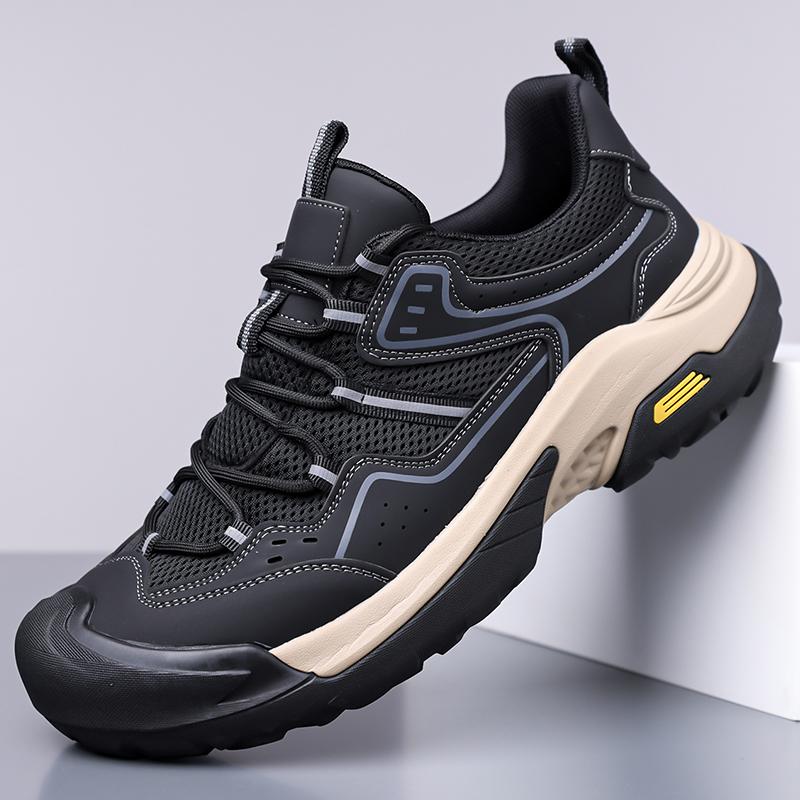 Модные дышащие балетки, удобная обувь для ходьбы, легкие мужские спортивные модные кроссовки, мужская сетчатая обувь на шнуровке для повседневной носки