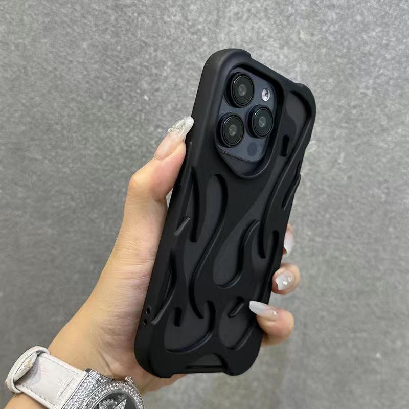 Подходит для чехла для мобильного телефона Samsung S24ultra Пламя Полый S23 Охлаждающий S22 Дышащий A55 A54 A16 A15