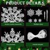 35Pcs Christmas Tree Decoration Items Small Transparent Crystal Acrylic Christmas Decor Snowflake Icicle Hanging Christmas Ornaments