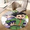 1 шт. Ковер круглый Hunter x Hunter Killua & Gon - Коврик для стула с дизайном из аниме-мультфильма, нескользящий ковер для офиса, домашнего декора, гостиной