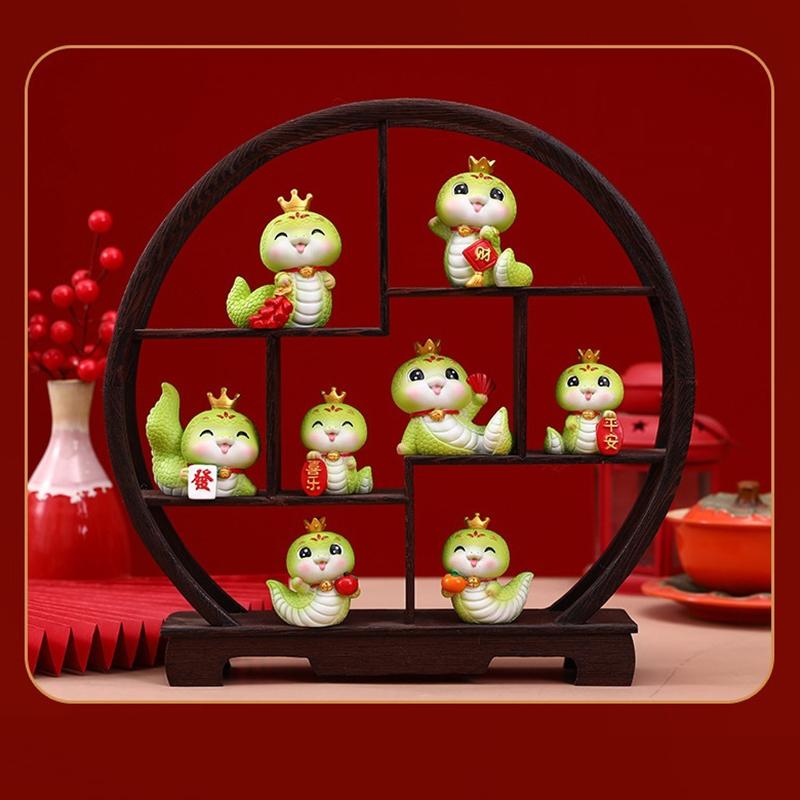 2025 год Змеи Украшение Мультфильм Счастливая Змея Фигурка Микро Пейзаж Автомобиль Интерьер Домашний Рабочий Стол Украшение