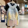 School Bag High Value Contrasting Color Girl Large Capacity Cute High School Student Backpack Large Capacity Anti-theft School Bag