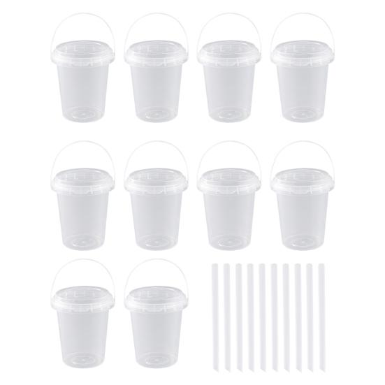 5/10/15/20 шт. Одноразовые стаканы с крышками и соломинками Большие 700 мл Прозрачные пластиковые стаканы для напитков Ручной дизайн Стаканы для напитков