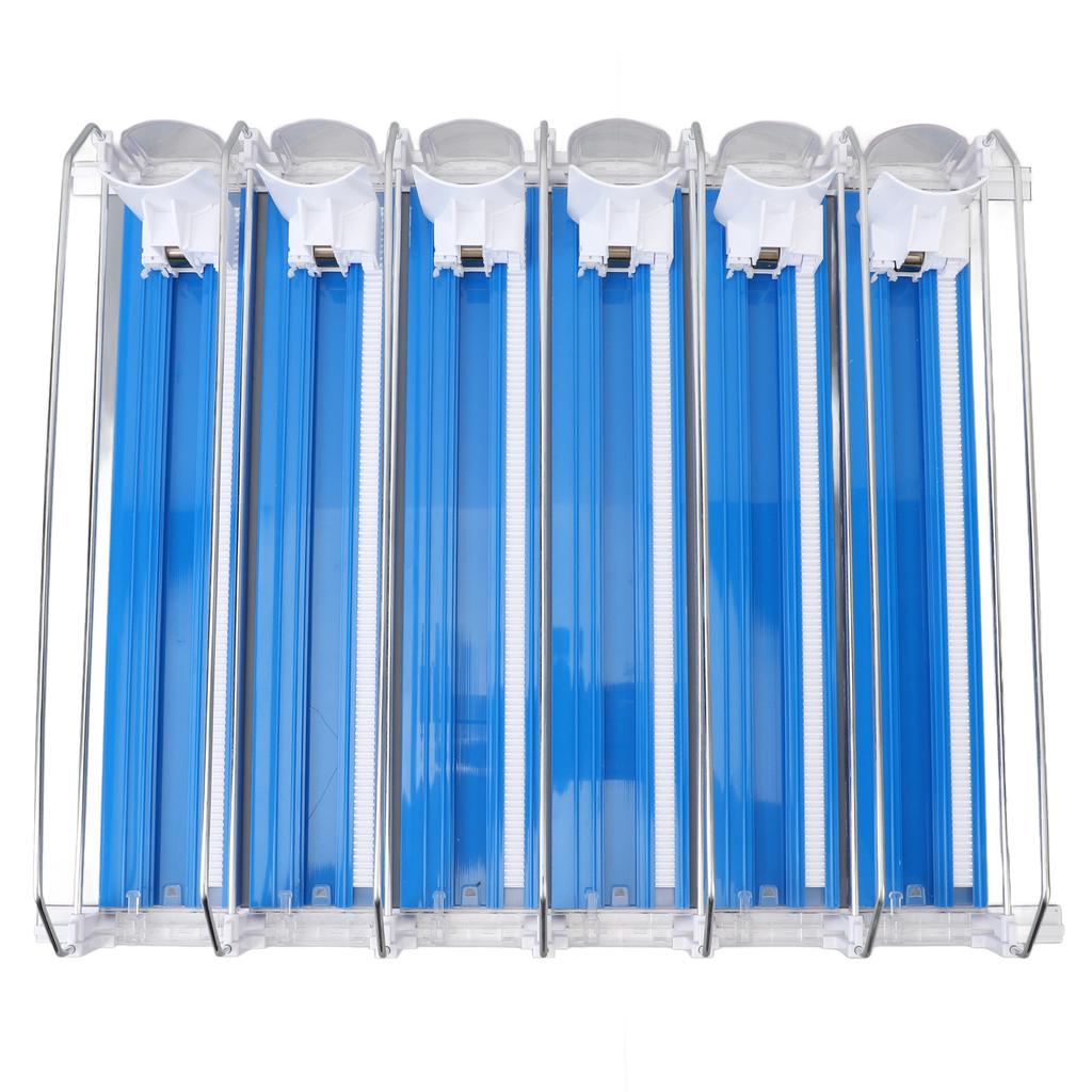 Органайзер для напитков для холодильника ABS 6 рядов Регулируемый Легкая загрузка Демпфирующий толкатель Glide для банки содовой