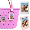Рамка для фотографий 2 в 1 для аксессуаров Bogg Bag, Рамка для фото 2x3 для пленки Fujifilm tax 3 дюйма, Подвески-рамки для пляжной сумки-тоут(1 шт. Розовый, 1 шт.