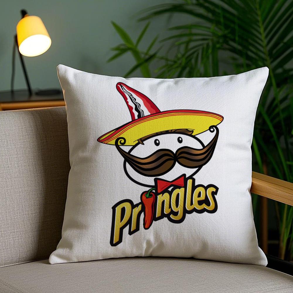 Классическая наволочка P-Pringles Плюшевая ткань Мягкая Двусторонняя с принтом Подушка для дивана Стойкость цвета Домашний декор Подарок
